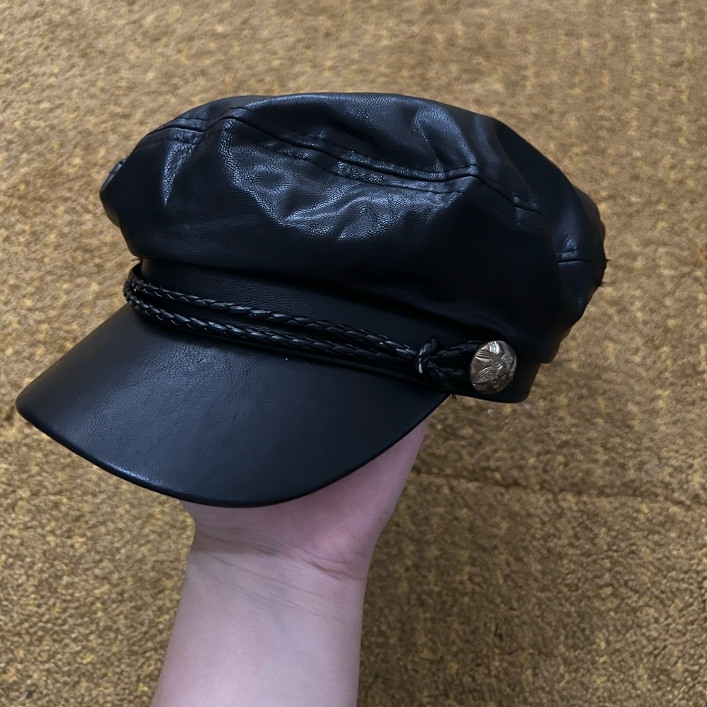 Pleather Cap Hat
